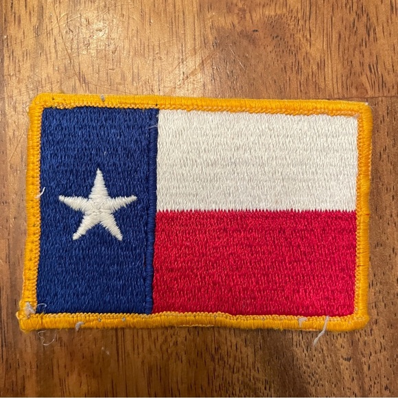 5 VTG Texas Flag Sew On Patches Appliqués 3.25”x2.25” Red White Blue 5:1 Gift - Picture 5 of 10